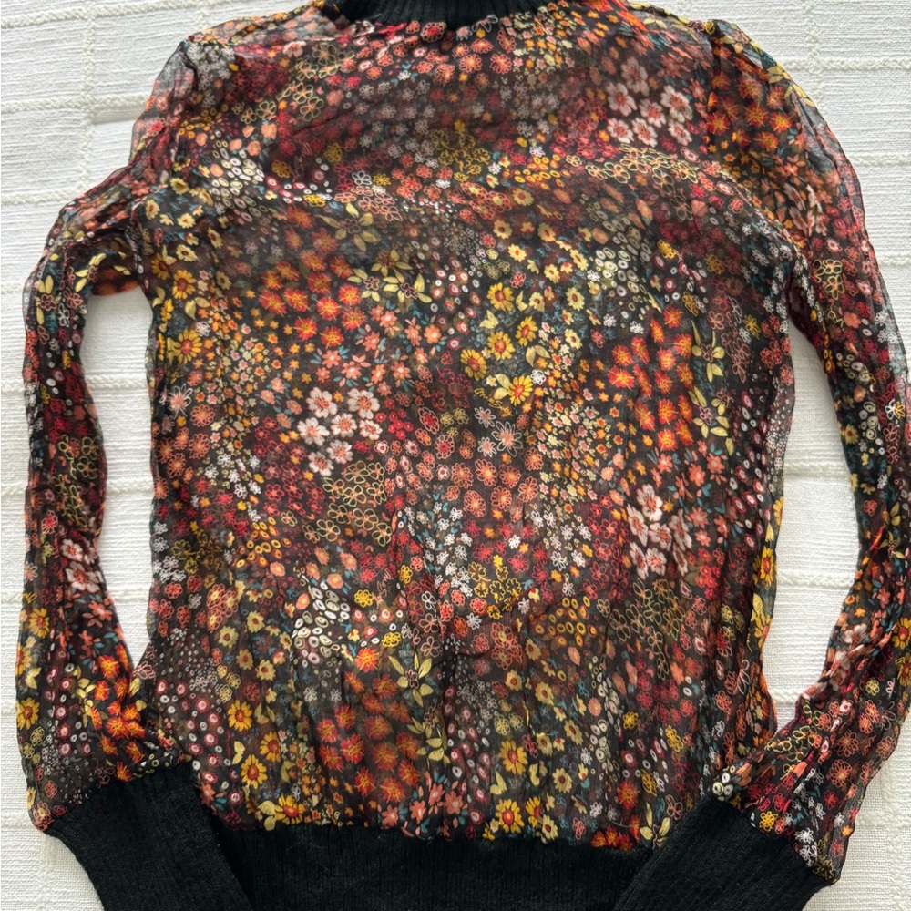 Floral Multicolor Women's Sweater - Picture 2 of 5